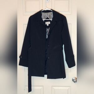 Carlo Briani Black Trench Coat | Classic Belted Vintage Style